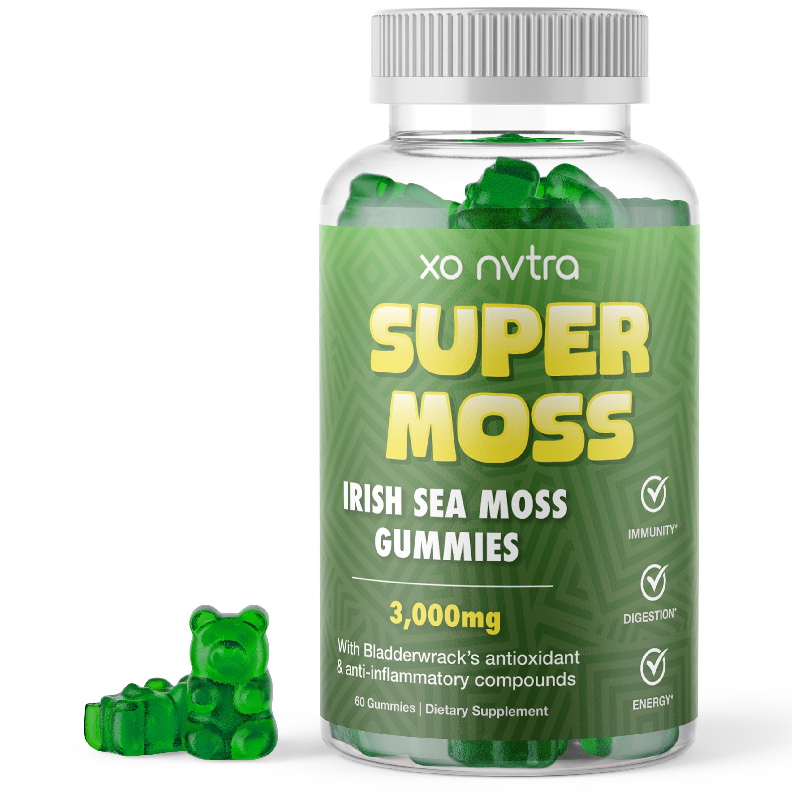 SUPER MOSS Irish Sea Moss + Bladderwrack Gummies
